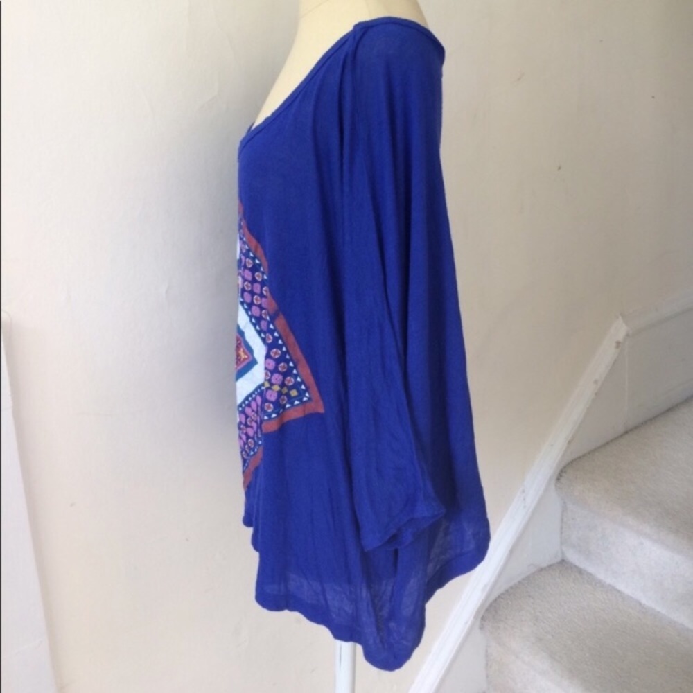 🌵 UO Daydreamer LA Blue Dolman Sleeve Graphic Top - Picture 4 of 4
